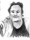 Portrait, Bleistift auf Papier, Zeichnung von Martin Feldbauer (Dank an Jan Posth), Hafenbad 1996