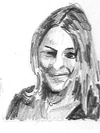 Portrait, Bleistift auf Papier, Zeichnung von Martin Feldbauer (Dank an Jan Posth), Hafenbad 1996
