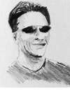 Portrait, Bleistift auf Papier, Zeichnung von Martin Feldbauer (Dank an Jan Posth), Hafenbad 1996