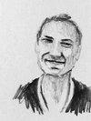 Portrait, Bleistift auf Papier, Zeichnung von Martin Feldbauer (Dank an Jan Posth), Hafenbad 1996