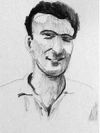 Portrait, Bleistift auf Papier, Zeichnung von Martin Feldbauer (Dank an Jan Posth), Hafenbad 1996