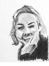 Portrait, Bleistift auf Papier, Zeichnung von Martin Feldbauer (Dank an Jan Posth), Hafenbad 1996