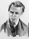 Portrait, Bleistift auf Papier, Zeichnung von Martin Feldbauer (Dank an Jan Posth), Hafenbad 1996