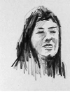 Portrait, Bleistift auf Papier, Zeichnung von Martin Feldbauer (Dank an Jan Posth), Hafenbad 1996