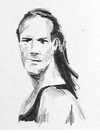 Portrait, Bleistift auf Papier, Zeichnung von Martin Feldbauer (Dank an Jan Posth), Hafenbad 1996