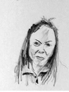 Portrait, Bleistift auf Papier, Zeichnung von Martin Feldbauer (Dank an Jan Posth), Hafenbad 1996