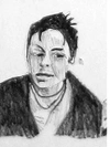 Portrait, Bleistift auf Papier, Zeichnung von Martin Feldbauer (Dank an Jan Posth), Hafenbad 1996