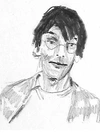 Portrait, Bleistift auf Papier, Zeichnung von Martin Feldbauer (Dank an Jan Posth), Hafenbad 1996