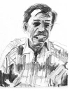Portrait, Bleistift auf Papier, Zeichnung von Martin Feldbauer (Dank an Jan Posth), Hafenbad 1996